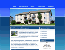 Tablet Screenshot of apartmentsindekalb.com